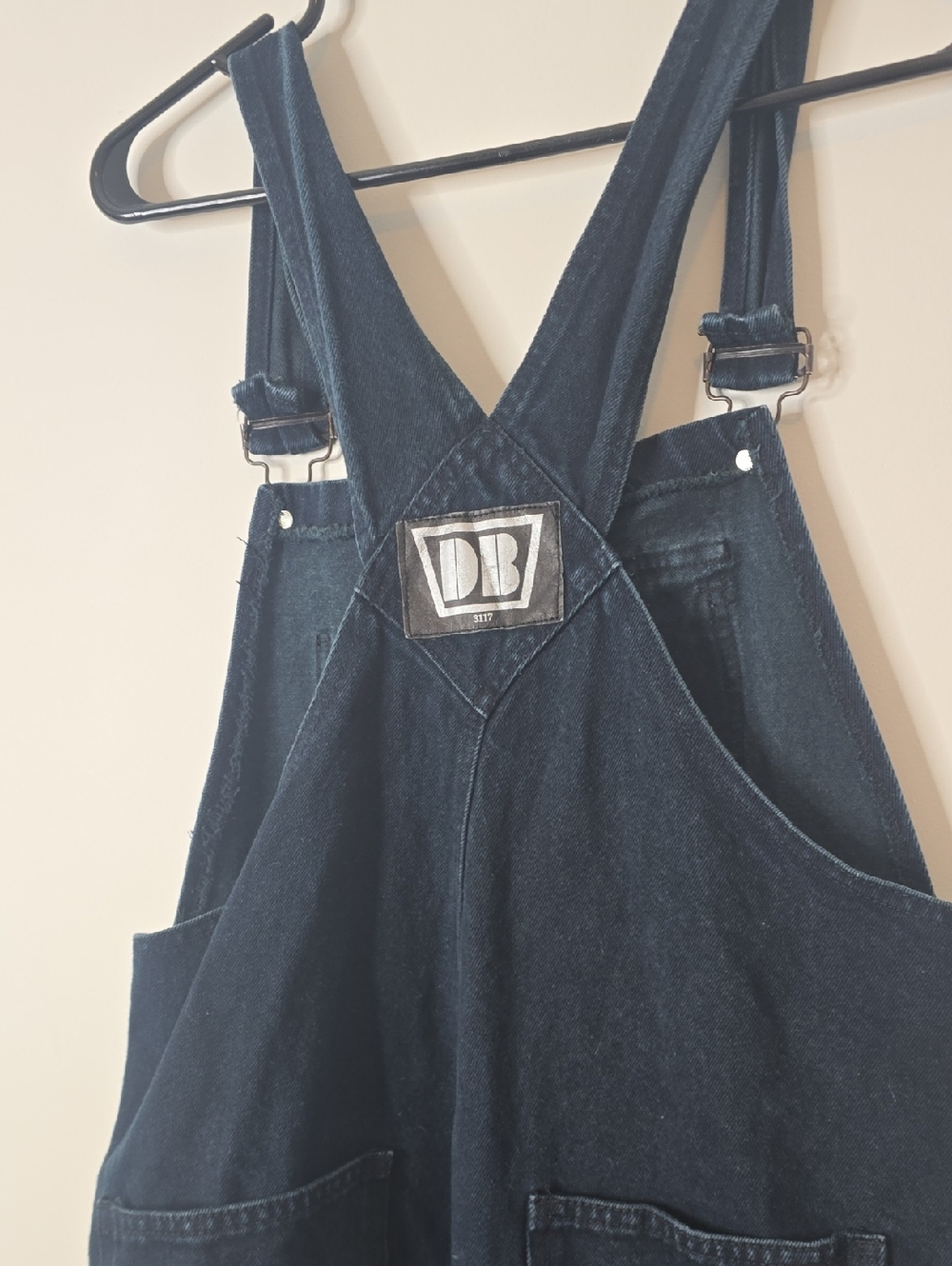 Vintage Women's Dark Blue Denim Overalls - Picture 9 of 9